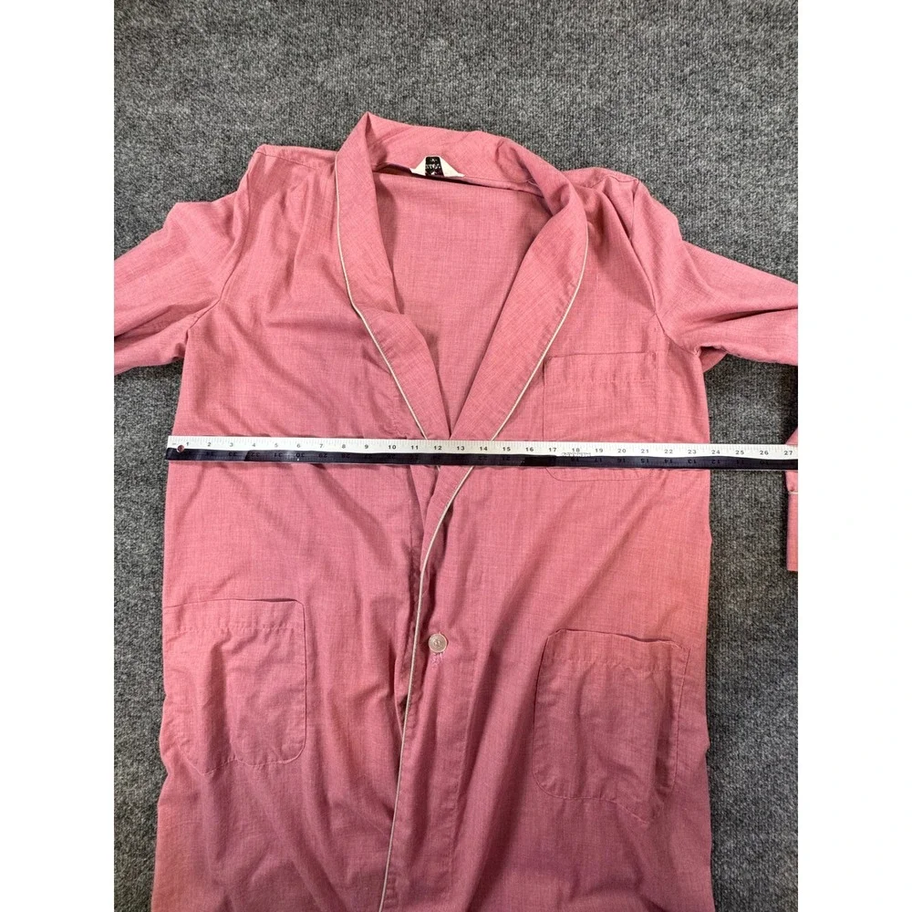 Vintage Pink Housecoat Women's M Button Front Cottagecore Lounge Retro 60s‎ 70s